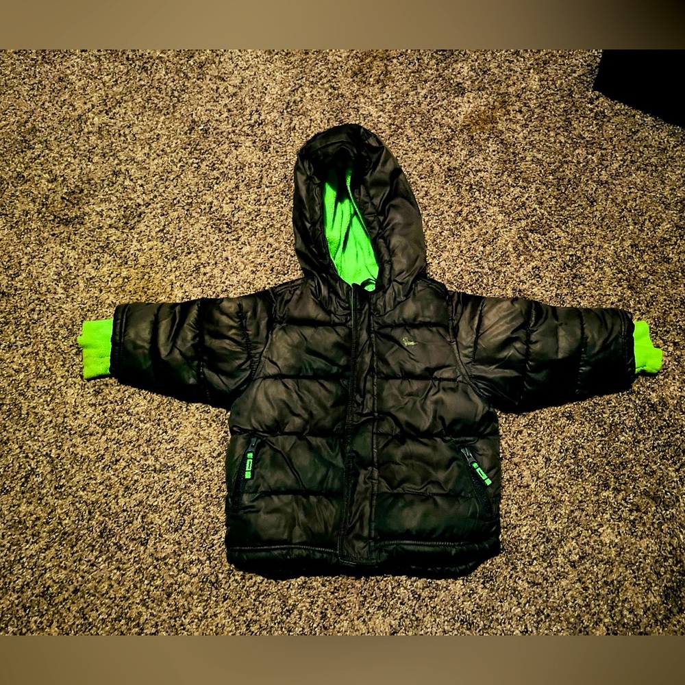 Old Navy Black puffer toddler coat size 18-24months